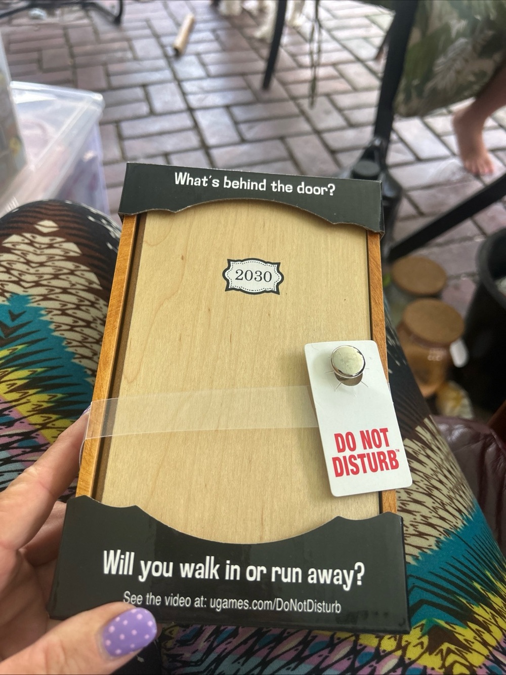 Do Not Disturb Wooden Door game- Natural Wood